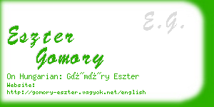 eszter gomory business card